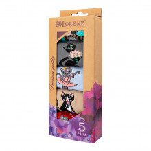 Подарочный набор женских носков "Кошачьи радости" (5 пар) Р66