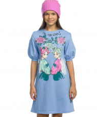 GFDT4159/1 Платье для девочек "НАД ОБЛАКОМ ГОРТЕНЗИЙ"