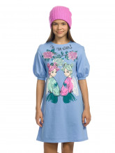 GFDT4159/1 Платье для девочек "НАД ОБЛАКОМ ГОРТЕНЗИЙ"